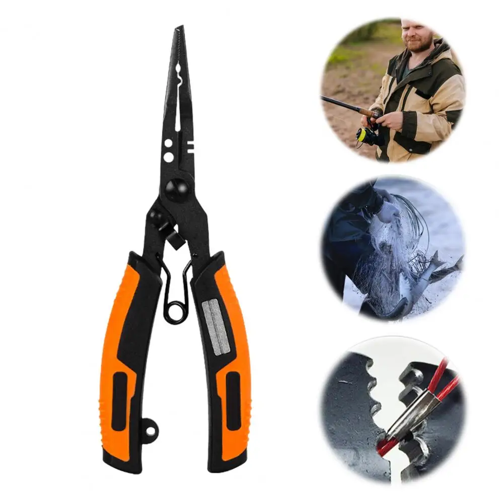 Multifunctional Fishing Pliers Portable Stainless Steel Fishing Pliers with Ergonomic Handle Multifunction Ring Opener for Pe