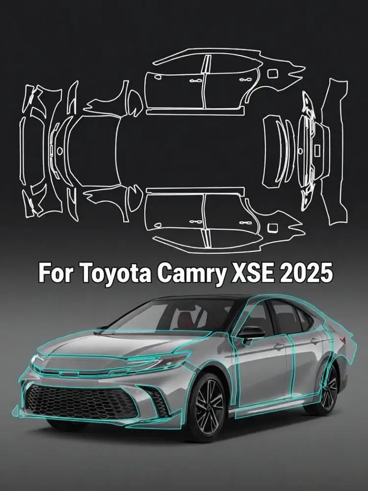 

For Toyota Camry XSE 2025 TPU Bumper Hood Scratch-Resistant Self-Healing Paint Protection Film Invisible Pre-cut PPF ﻿Kit