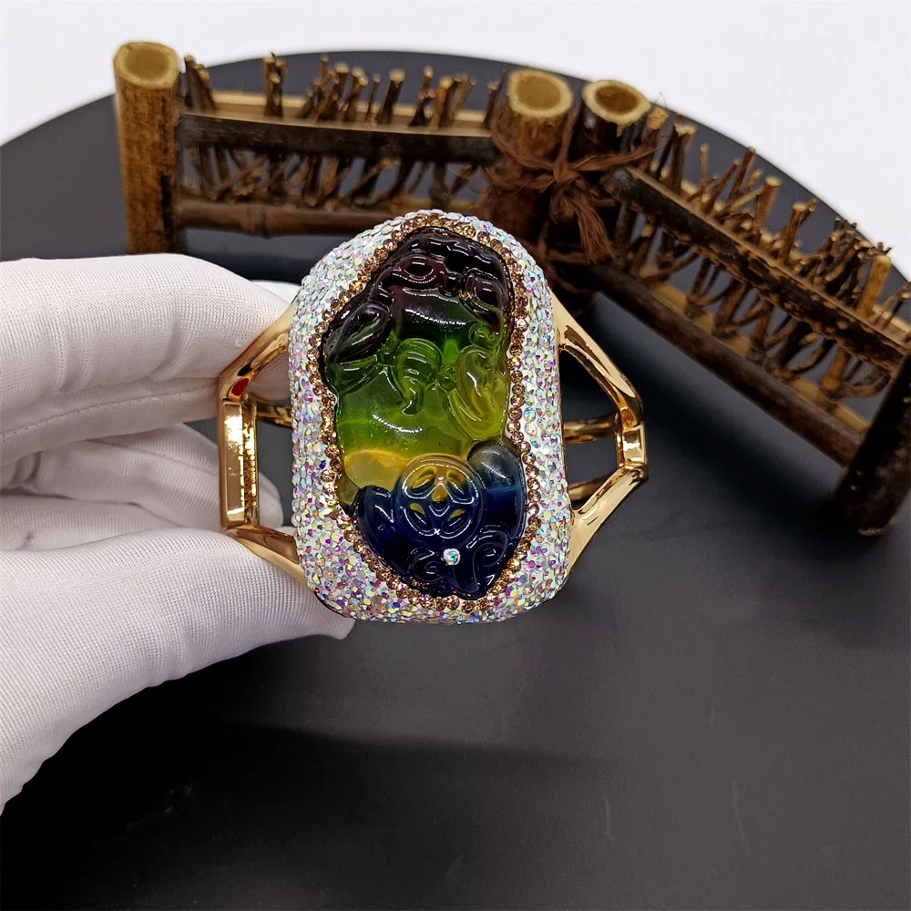 The New Xiupi Women's Bracelet Made of Glass Material Elegant Luxury Simple Fashion Party Prom Exquisite Jewelry for Ladies