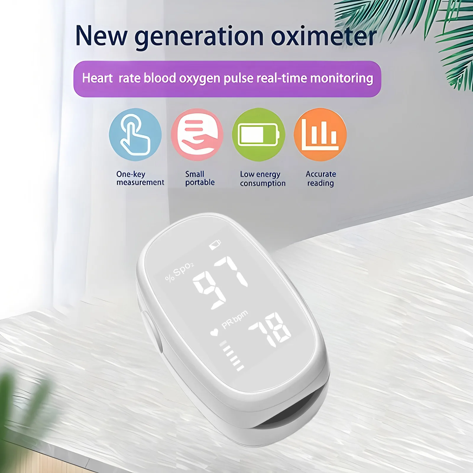 Finger Clip Oximeter Home Use Led Oximeter Home Use Meter Portable Visual Finger Clip Oximeter Saturation Mete Pulse Oximeters