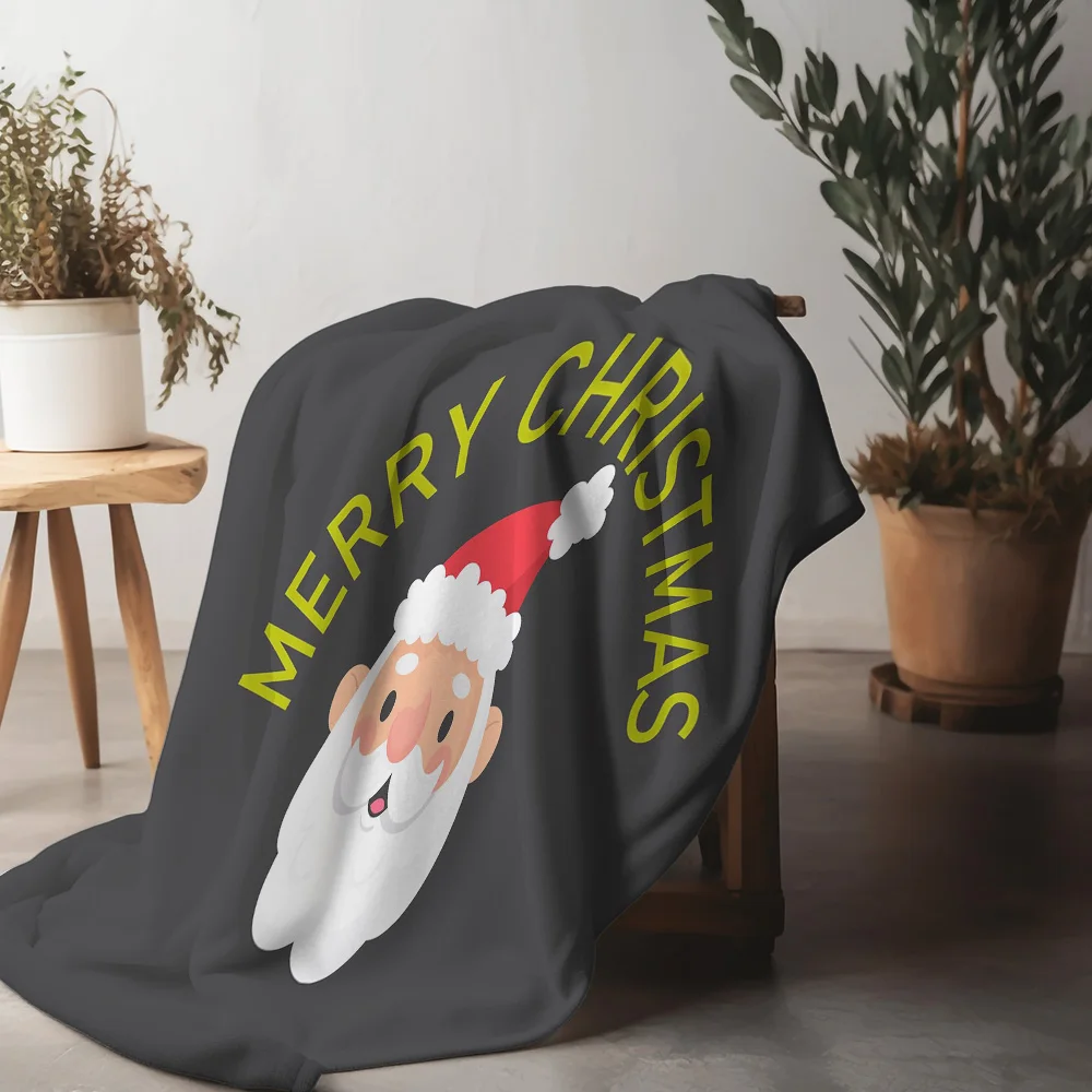 

Tuniu Merry Christmas Blanket Cozy Sofa Bed Throw Warm Soft Fleece Blanket Gift