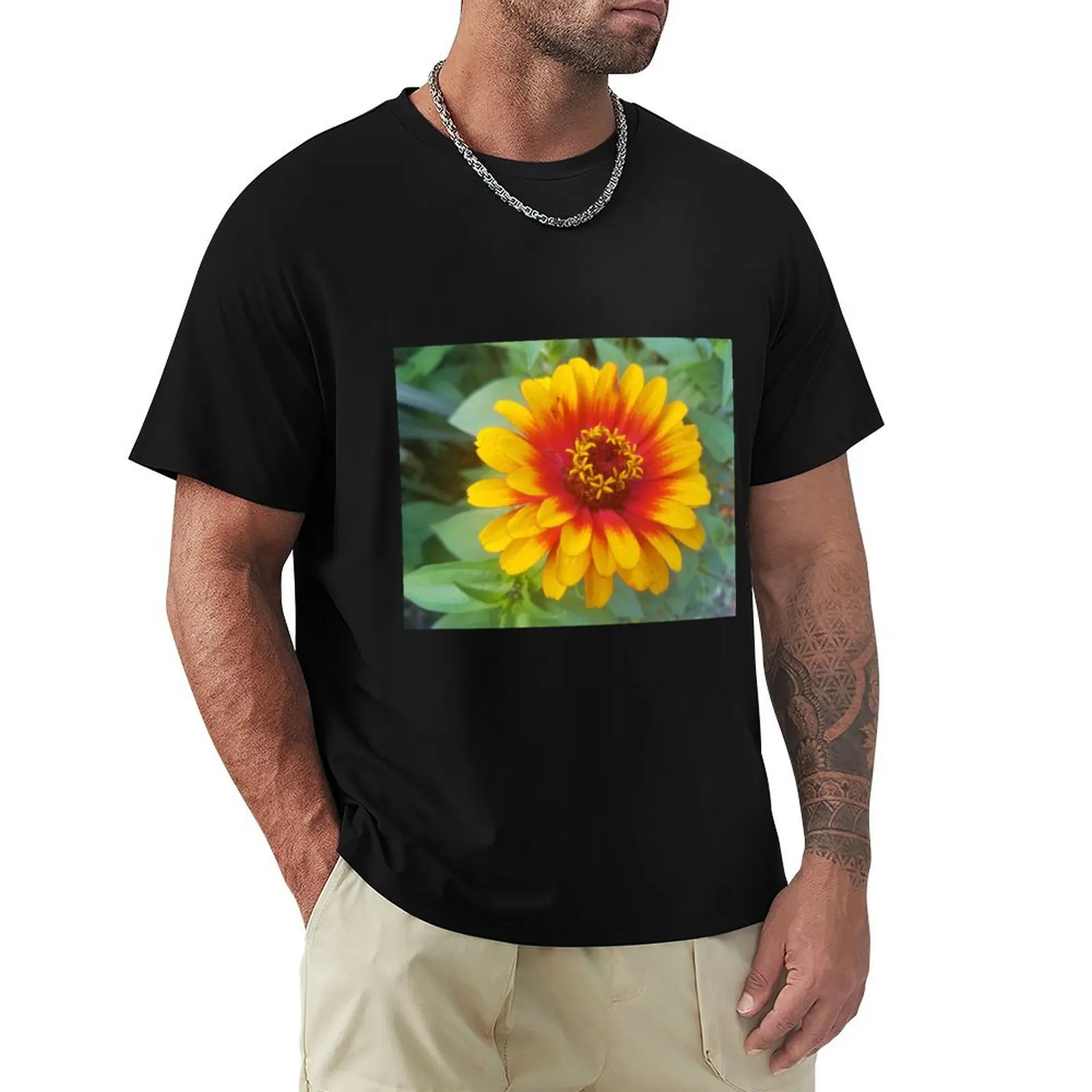 

Zinnia on fire T-Shirt Plus Size Non-Shrink T-Shirt