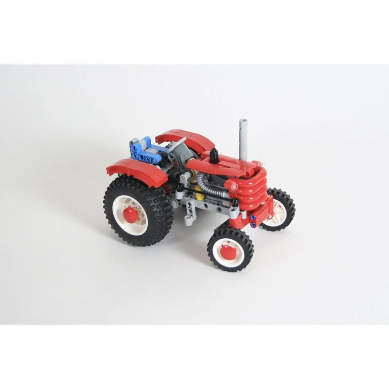 moc-134064-urban-farm-agricultural-retro-tractor-building-block-model-364-parts-boys'-children's-birthday-christmas-toy-gift
