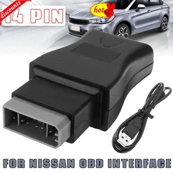 New Arrival14 Pin do Nissan Consult interfejs USB samochodowy diagnostyczny OBD kod błędu narzędzie kablowe