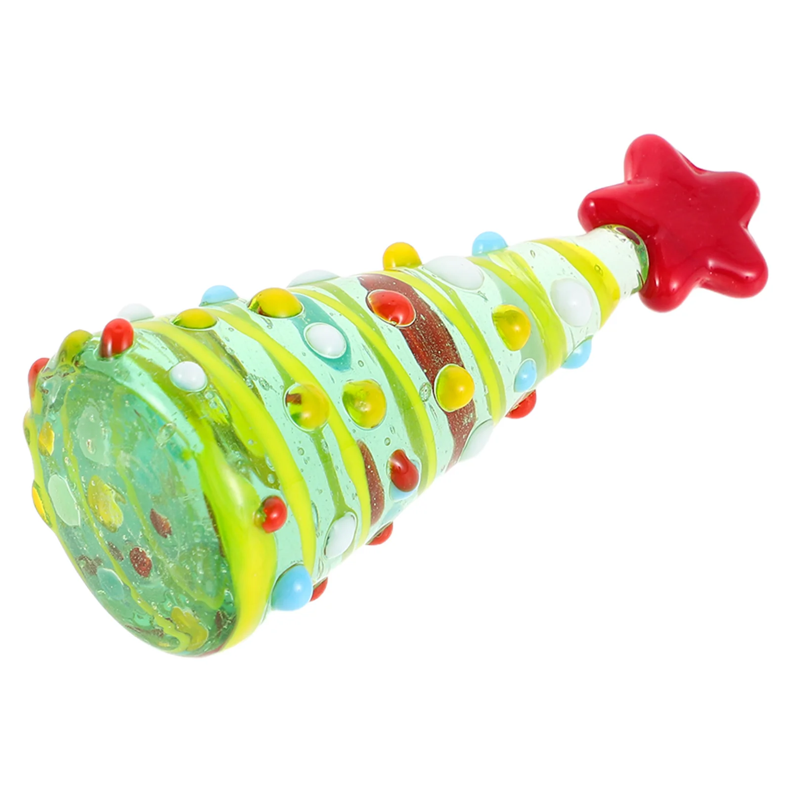 

Elegant Glass Christmas Tree Mini Desktop Decor Festive Holiday Xmas Ornament Mantel Tabletop Centerpiece Gift