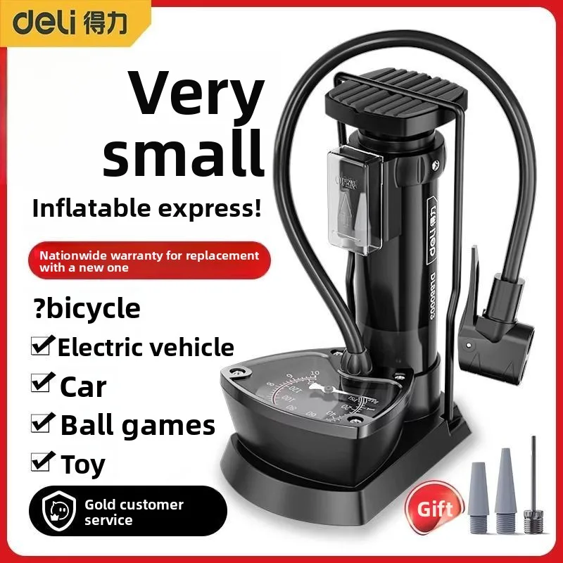 Portable Mini High Pressure Bicycle Inflator for Basketball and Toys - Compact Portable Manual Pump for Sports Equipment