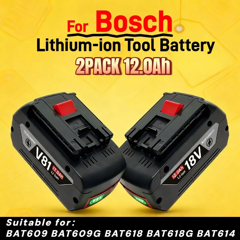 

18v 12.0AH rechargeable lithium-ion For bosch 18V battery, Wholesale Price GBA18V BAT618, Suitable for Multiple Tools
