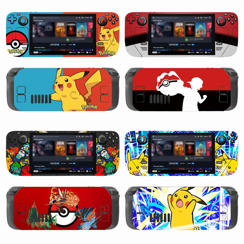 

Pokemon Pikachu Skin Cover Sticker Decal for Steam Deck Anime Console Joy-con Controller game consoles Vinyl skin
