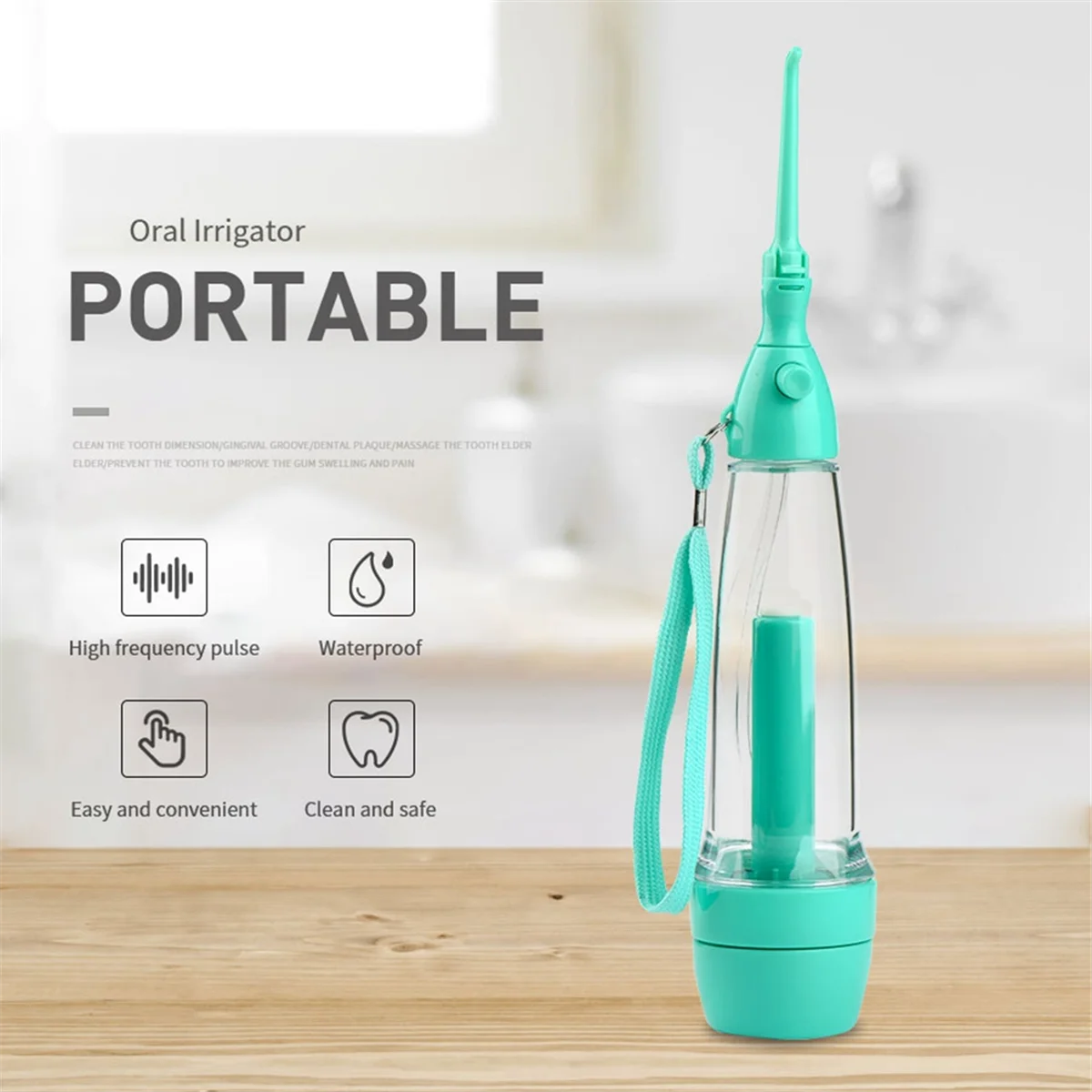 A14G-Dental Oral Irrigator Teeth Cleaner Flossing Machine Jet Mouthwasher for Home and Travel Portable Oral Irrigator Clean