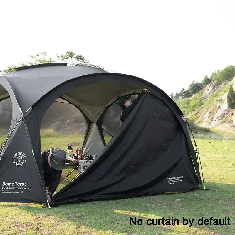 ShineTrip New Outdoor Round Dome Canopy Tent Multiplayer Waterproof Sunproof Camping Oversized Enclosure Fabric  Mesh Dome Set