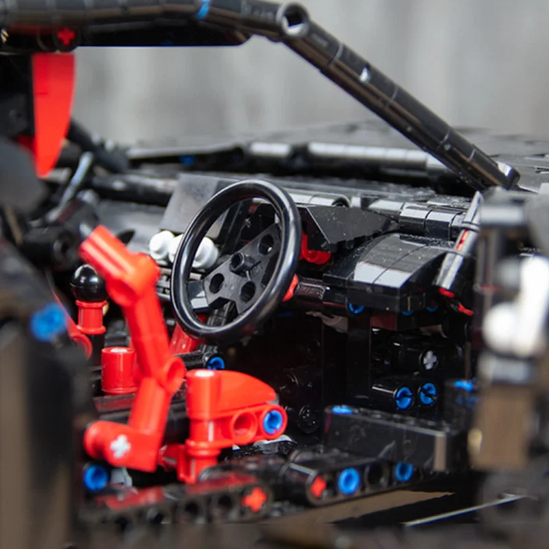 3053 pezzi di vendita caldi modello di auto sportiva nera blocchi di costruzione modulari assemblaggio per bambini display giocattoli festival regalo di compleanno a sorpresa