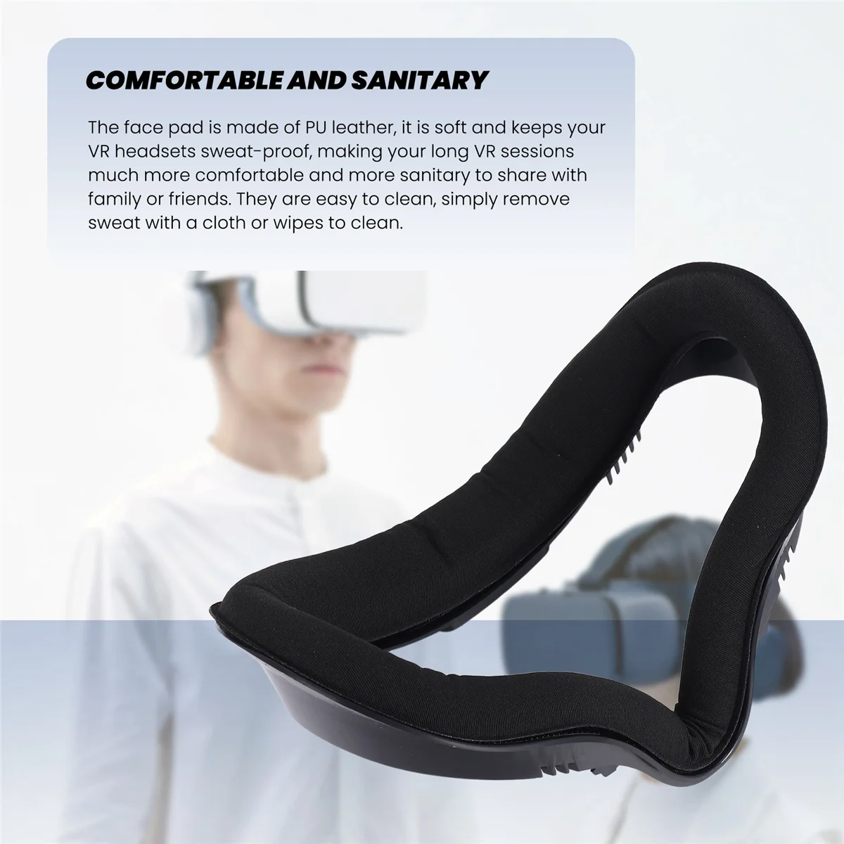 ABKM Breathable Sweatproof Interface Bracket Replacement Parts Soft Cushion VR Facial Pad for Oculus Quest 2