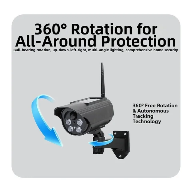 1pcs Solar Fake Security Camera With 360 Rotation Capability Motion Activation Red Light Flashing Light For Fence Wall Mounting 3 1pcs Solar Fake Security Camera With 360 Rotation Capability Motion Activation Red Light Flashing Light For Fence Wall Mounting 3