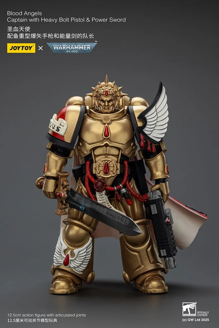 

JOYTOY Warhammer 40K Blood Angels Captain With Heavy Bolt Pistol & Power Sword Action Figure Doll Collection Gift Decoration