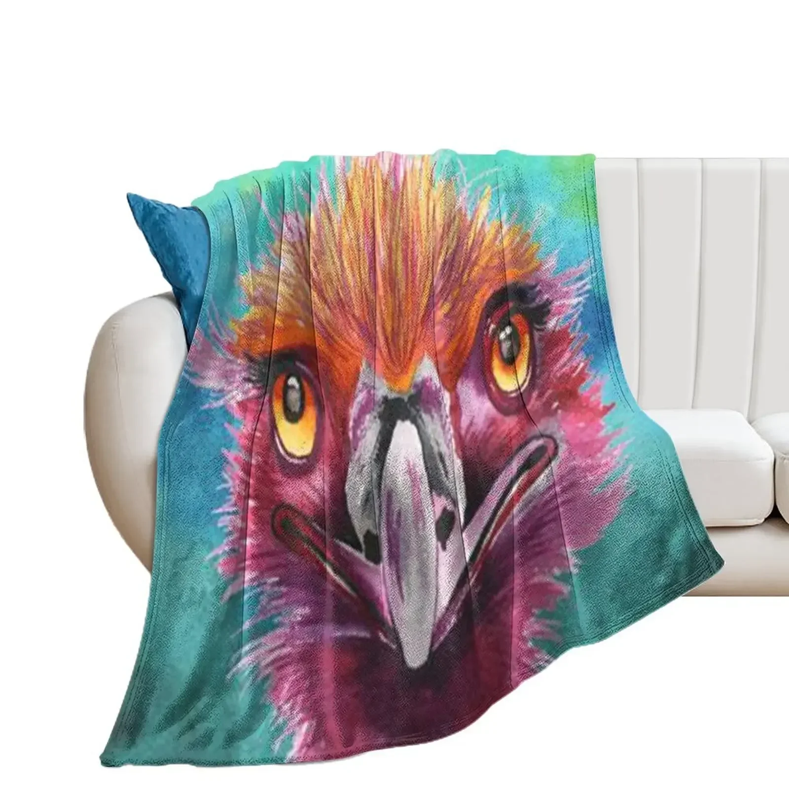 Emus Of A Feather Throw Blanket Bed Fashionable Flannel Fabric Hairys Furrys Blankets