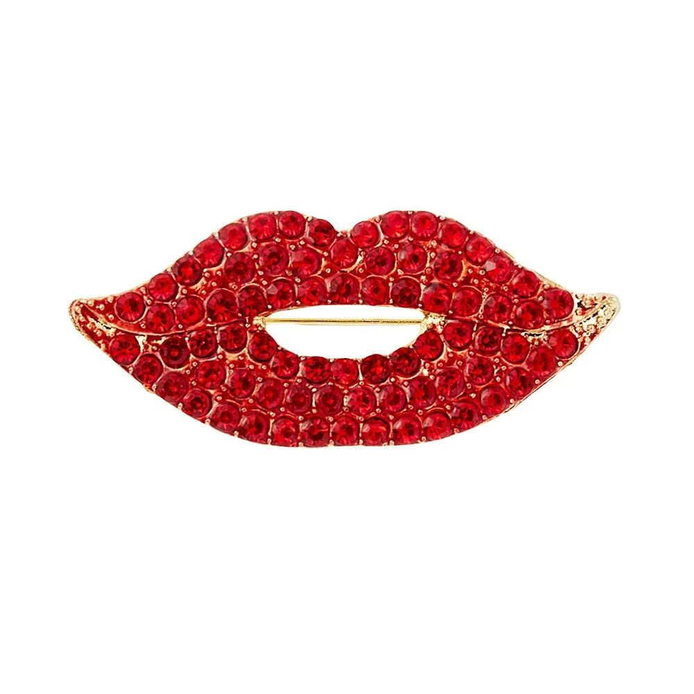 1pc Lip Brooch for Men Women Creative Red Lips Brooches Pins Jewelry Clothing Accessories Party Gifts 2026