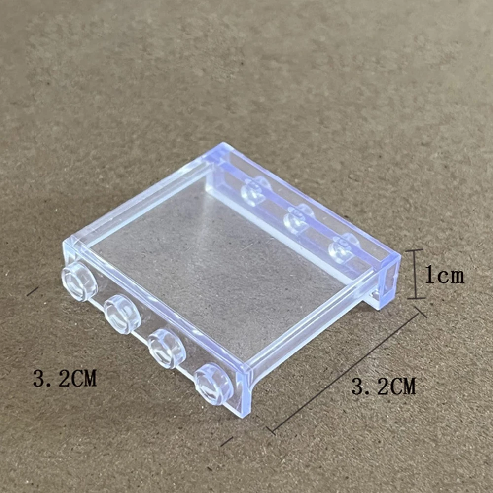 10PCS Panel Building blocks 1x4x3 Dots Window Wall House Construction Accessories DIY House Bricks Toys Parts Gift For Kids