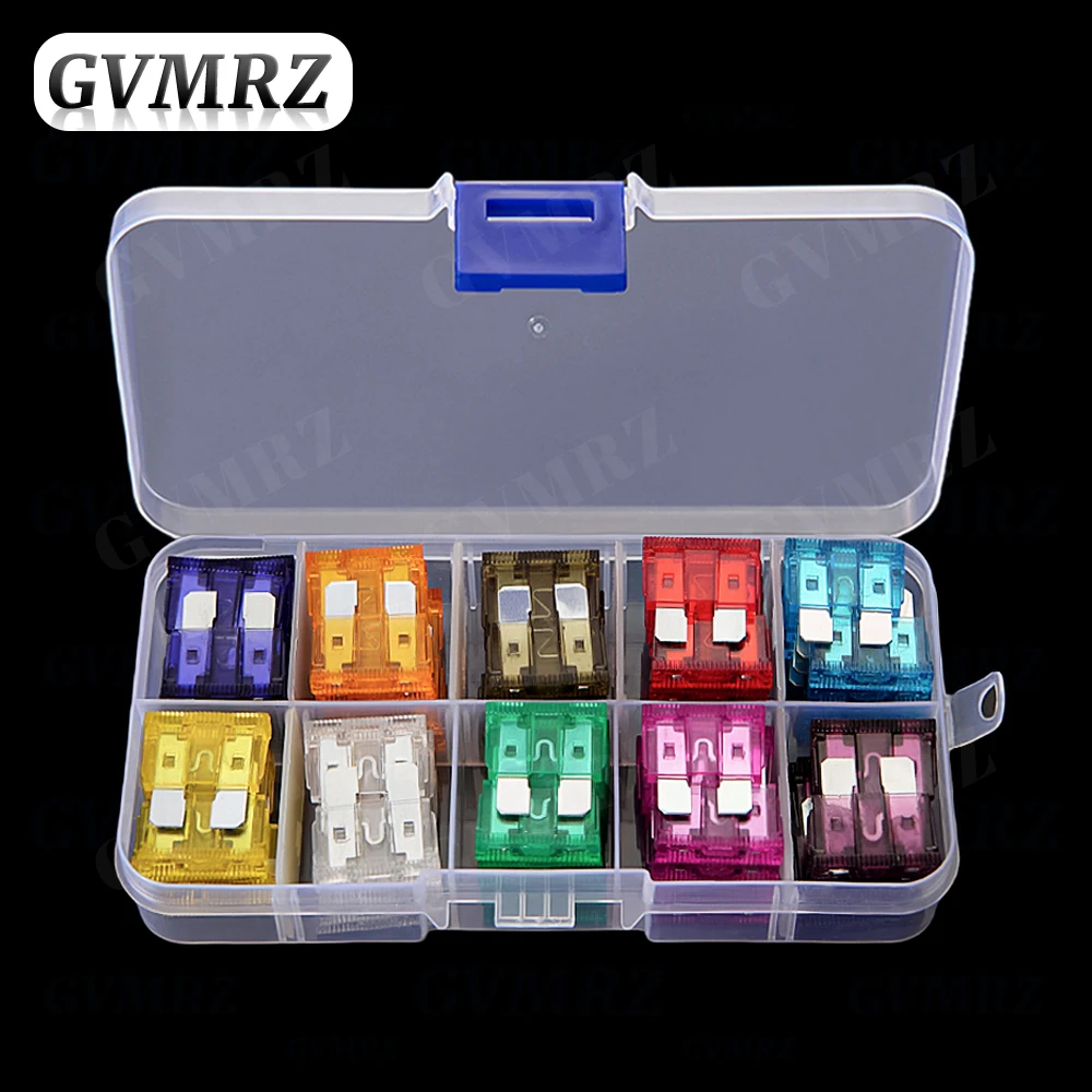 

80 шт. комплект автомобильных предохранителей среднего размера с лопастями в ассортименте 3A 5A 7.5A 10A 15A 20A 25A 30A 35A 40A Набор предохранителей для автомобиля Грузовик