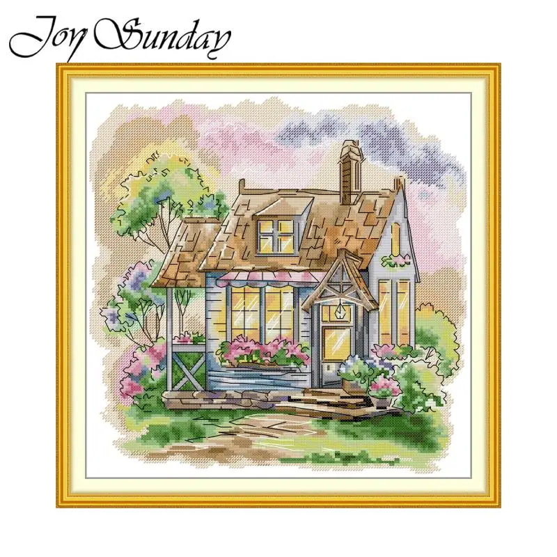 Joy Sunday kit punto croce Dream Home modelli HD stampato tessuto contati Aida 16CT 14CT 11CT Set ricamo artigianale fai da te nuovo