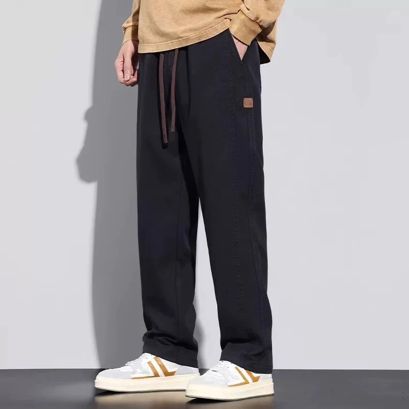 

Spring Summer Men's Work Trousers Wear-Resistant Loose Straight Leg Casual Pants for Labor And Work Large Size