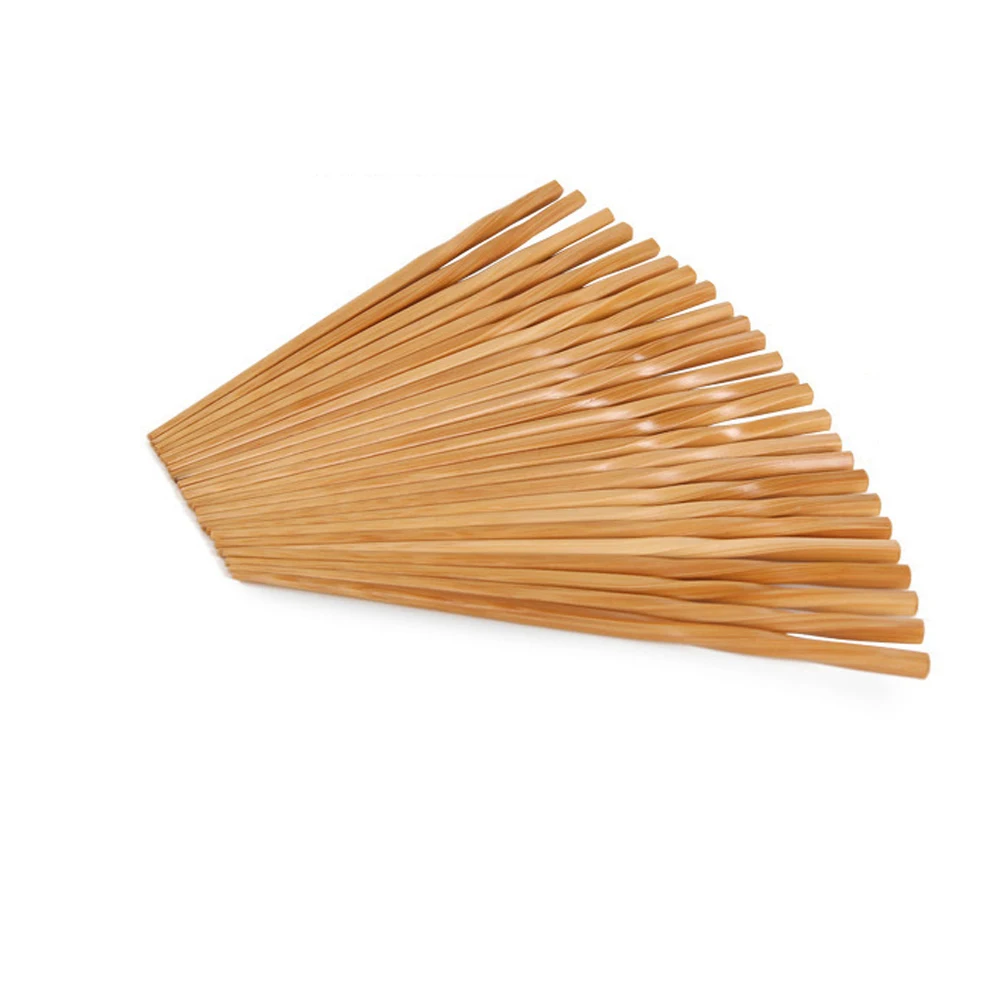 

10 Pairs Bamboo Chopsticks Premium Twisted Japanese Heat Resistant Reusable Ideal Restaurants Kitchen Family Camping