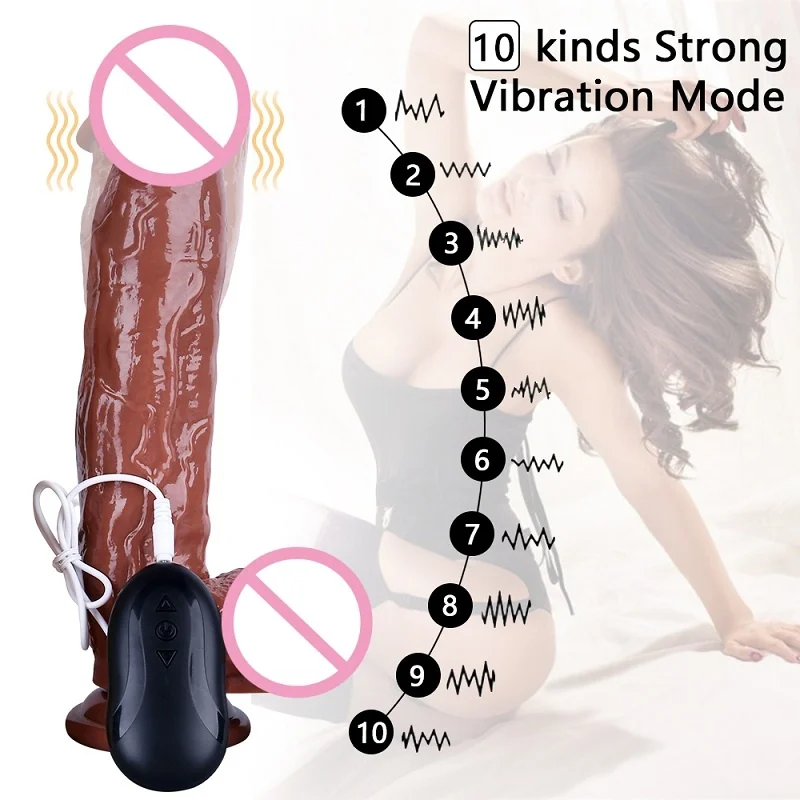 Realistic Dildo Vibrators for Women Swing Vibrator Realistic Vibrating Penis Sex Toy for G-Spot Massage Adult Masturbation