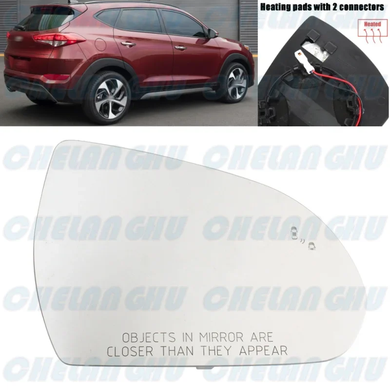 For Hyundai Tucson 2016 2017 2018 US Version Right Side Heated Blind Spot Rear Mirror Glass Car accessories 87621-D3010