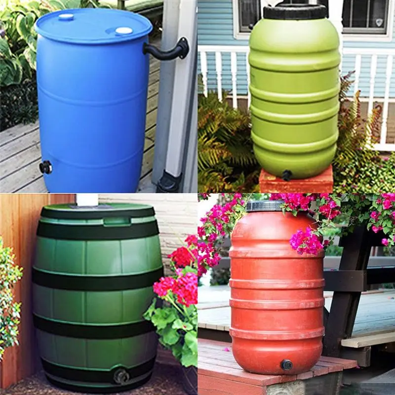 EYFL-2 PCS Rain Barrel Bulkhead Fitting Kit With Plugs And Hole Saw Tool, 1 Inch PVC Spigot Connector Kit For Rain Barrels