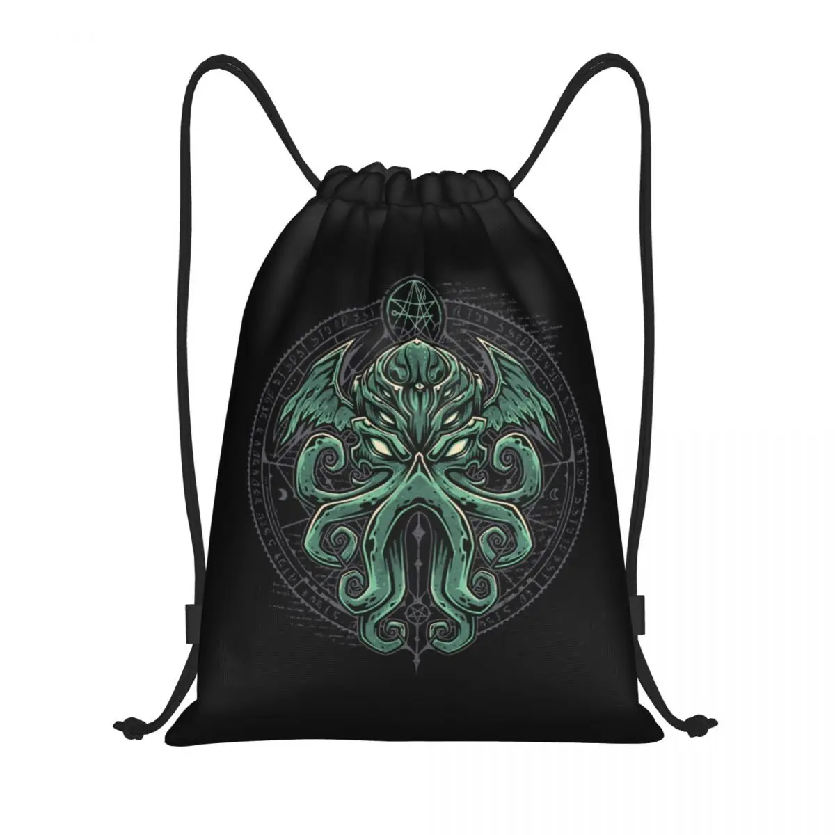 Great Cthulhu Drawstring Bags Men Women Foldable Gym Sports Sackpack Horror Movie Lovecraft Shopping Storage Backpacks