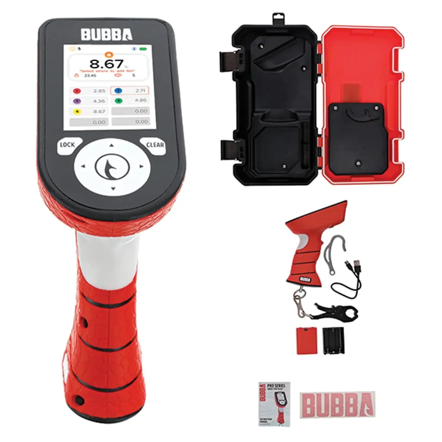 BUBBA Pro Series Smart Fish Scale - Tournament Fishing Tool with Bluetooth & Rechargeable Battery - 3 Modes, Digital Color Scree