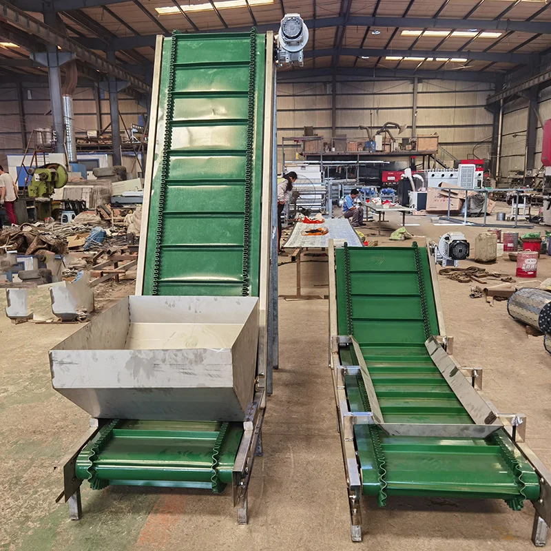 Heavy Duty  Stainless Steel Rubber Belt Conveyor Incline Lifting Electric Conveyors Hoist Mini Machine