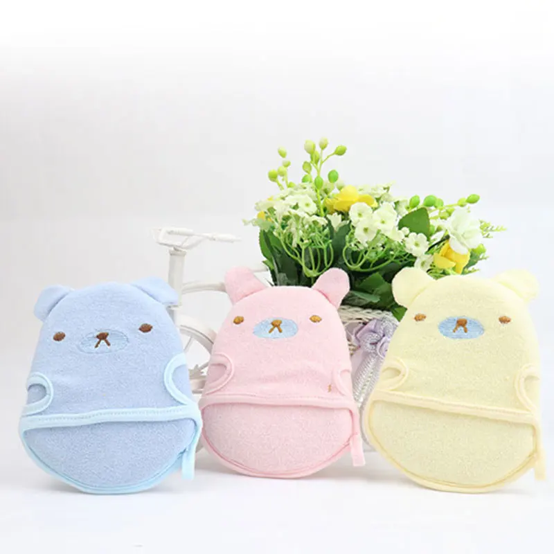 Newborn Baby Soft Cartoon Bath Brushes Cotton Bath Supplies Baby Bath Towel Bath Sponge for Boys Girls Bathroom Supplies