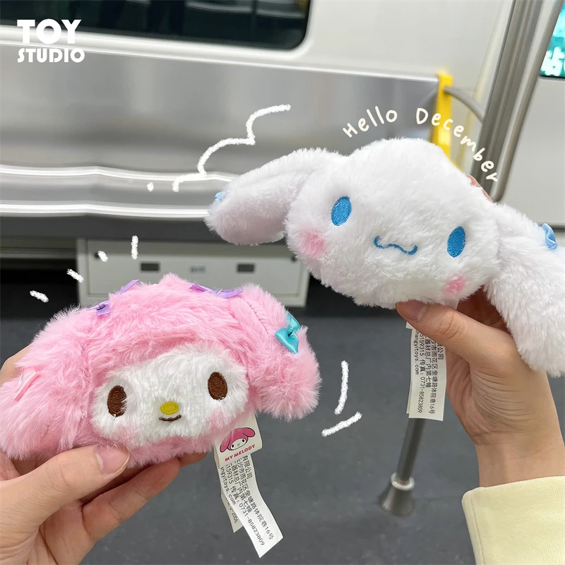 

Anime Sanrio Hello Kitty Kuromi Melody Cinnamoroll Kawaii Keychain Stuffed Plush Toys Pendant Keyring Birthday Gift For Girl Kid