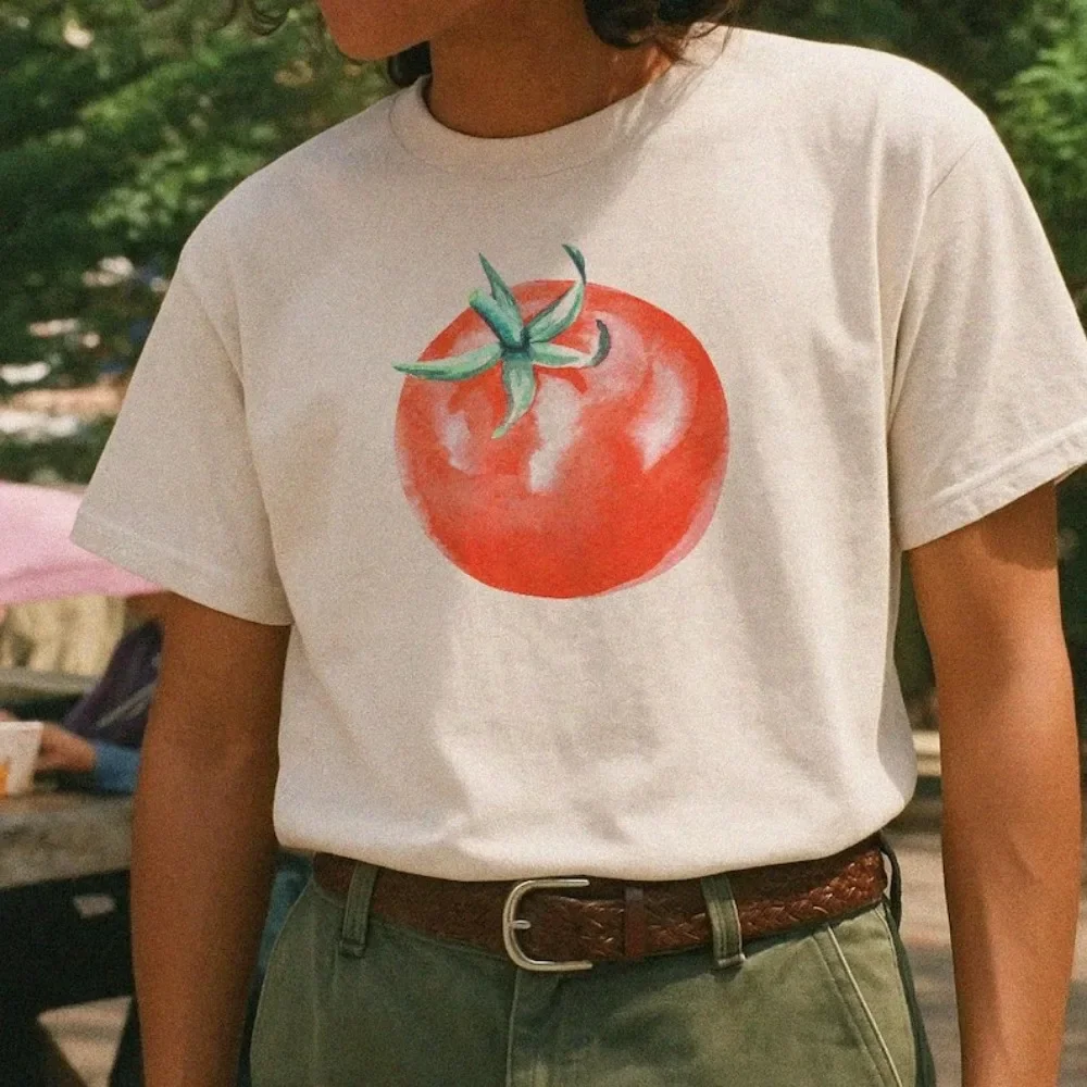 

La Tomatina Tomato Women Men Cotton T-Shirt 2025 Spanish Tomato Party Celebration Short-Sleeved Clothing Women Clothes