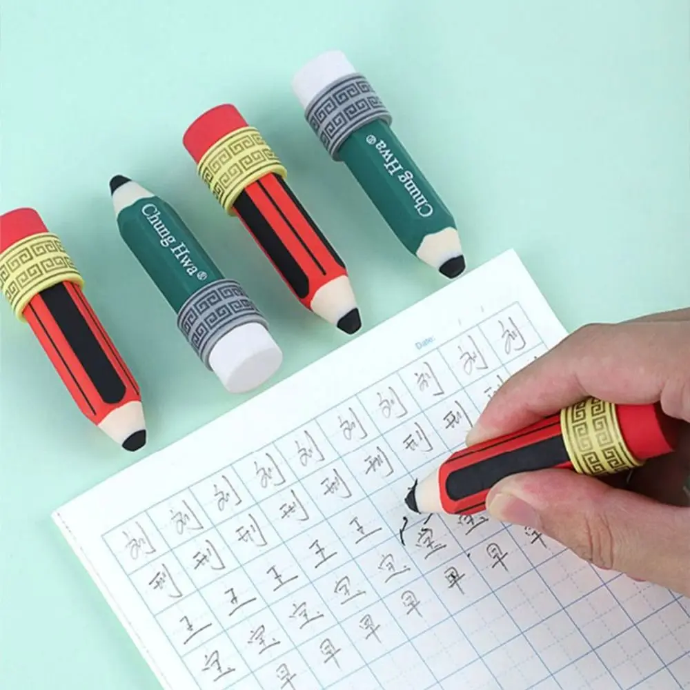Less Rubber Debris Pencil Wiping Eraser Good Flexibility Writing Drawing Art Pencil Eraser Handwriting Pencil Shape