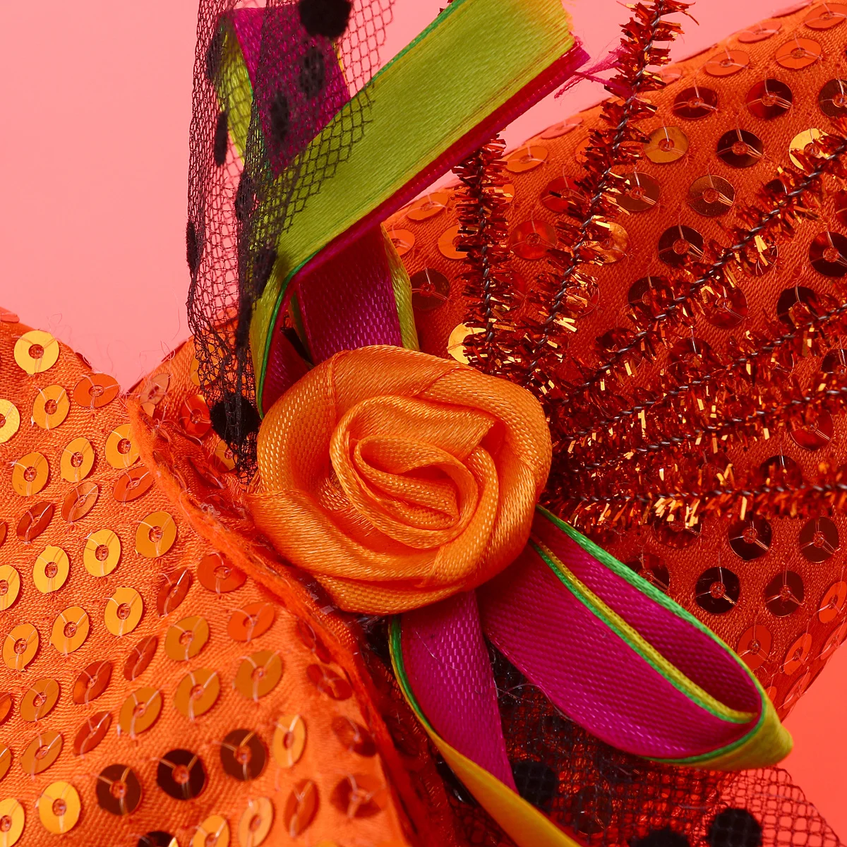 هالوين عقال الترتر البرتقال الساحرة اليقطين قبعة حزب إكسسوارات الشعر الاطفال زي تأثيري الرقص الشعر الدعامة