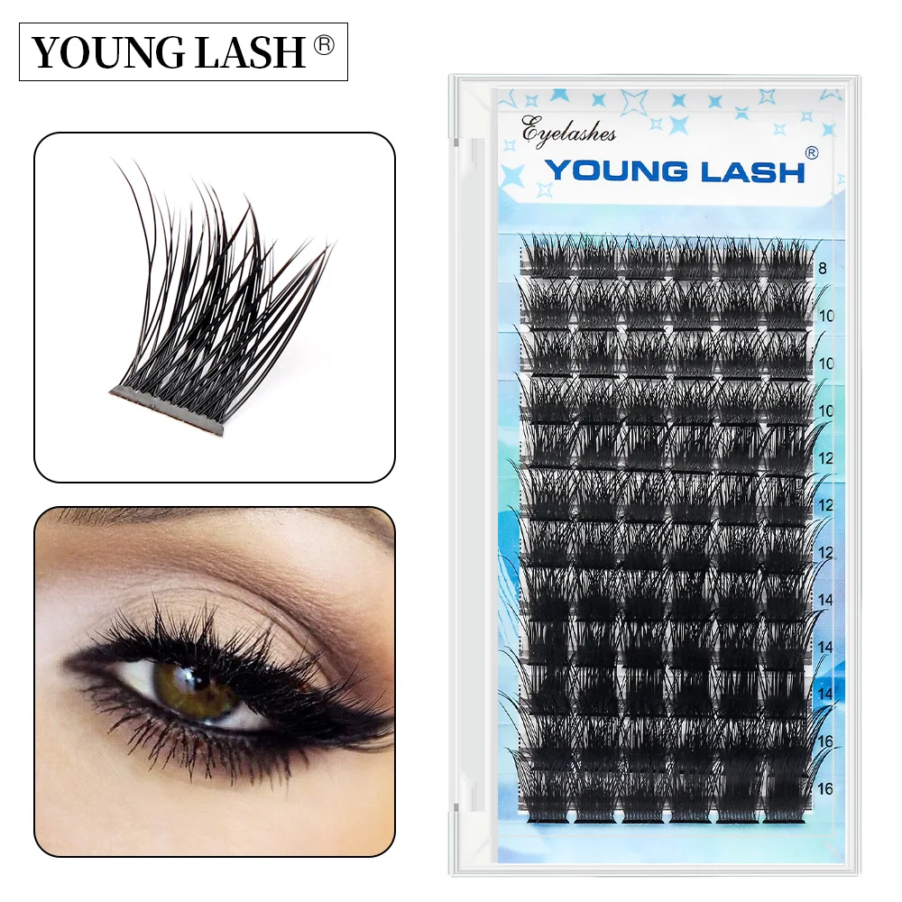 Jonge Lash Russische C D Curl 72Volume Wimpers Segmenten Natuurlijke Diy Clusters Wimpers Extensions Individuele Wimpers