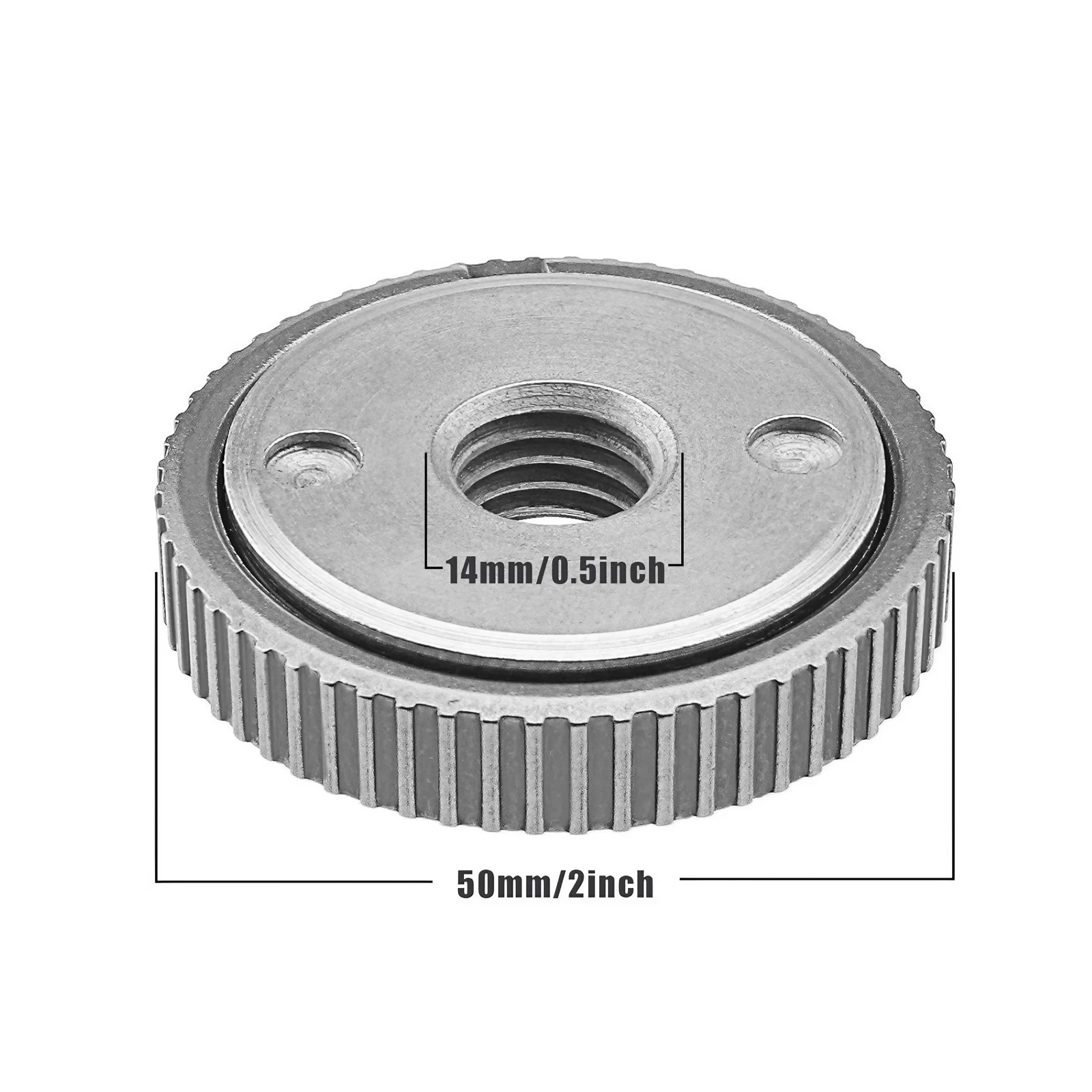M14 Thread Angle Grinder Flange Nut, Stainless Steel Angle Grinder Flange Nut, Power Tool Accessories for 115/125mm Grinding