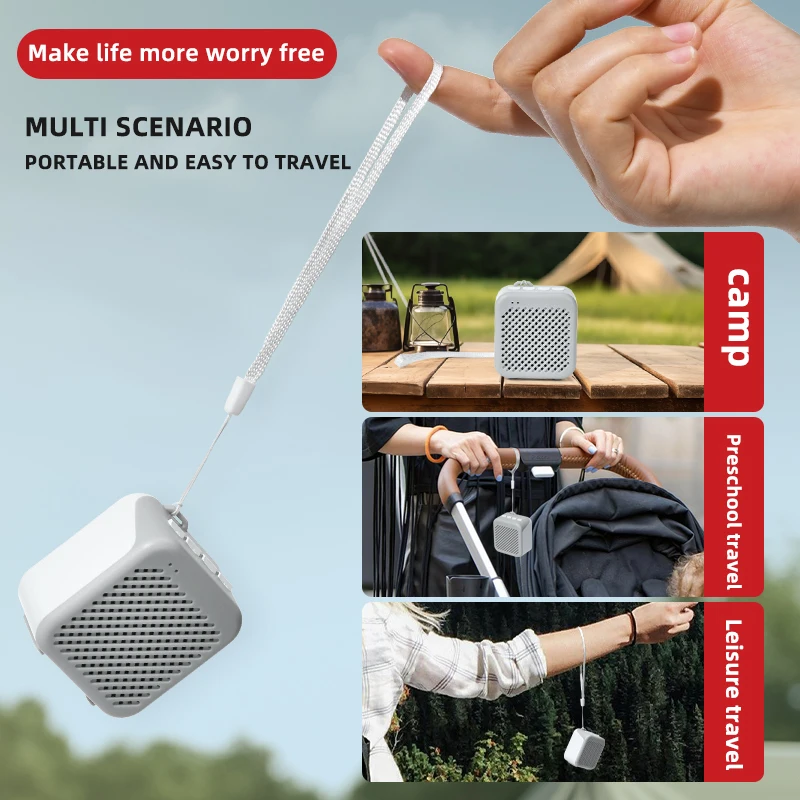 Colorful Mini Square Bluetooth Speaker V5.4 Portable Lanyard Audio Player 6H Battery Stereo Sound Outdoor Travel Holiday Gift