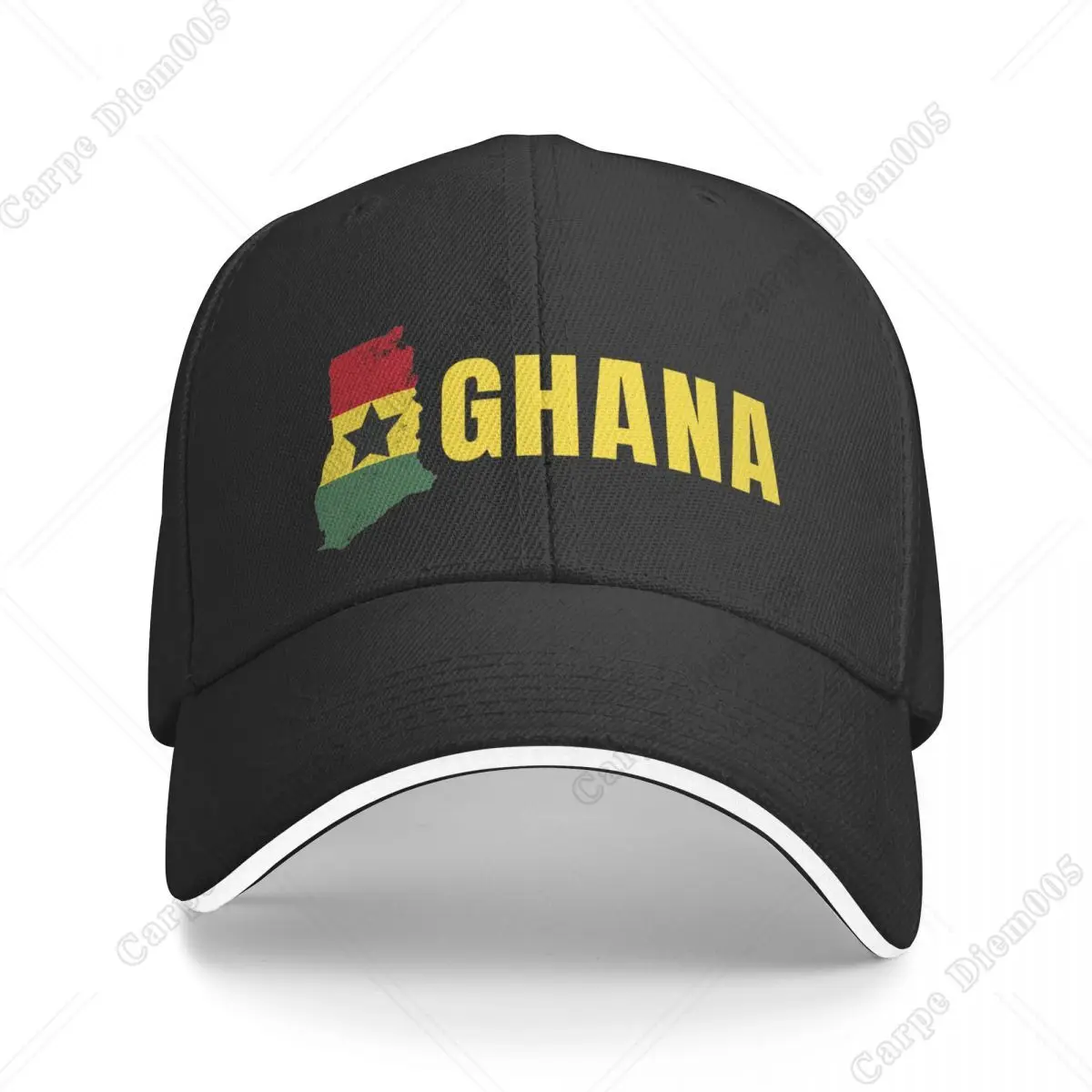 Ghana Flag Holiday Baseball Cap Beach Hat Man for The Sun for Women Men One Size Adjustable