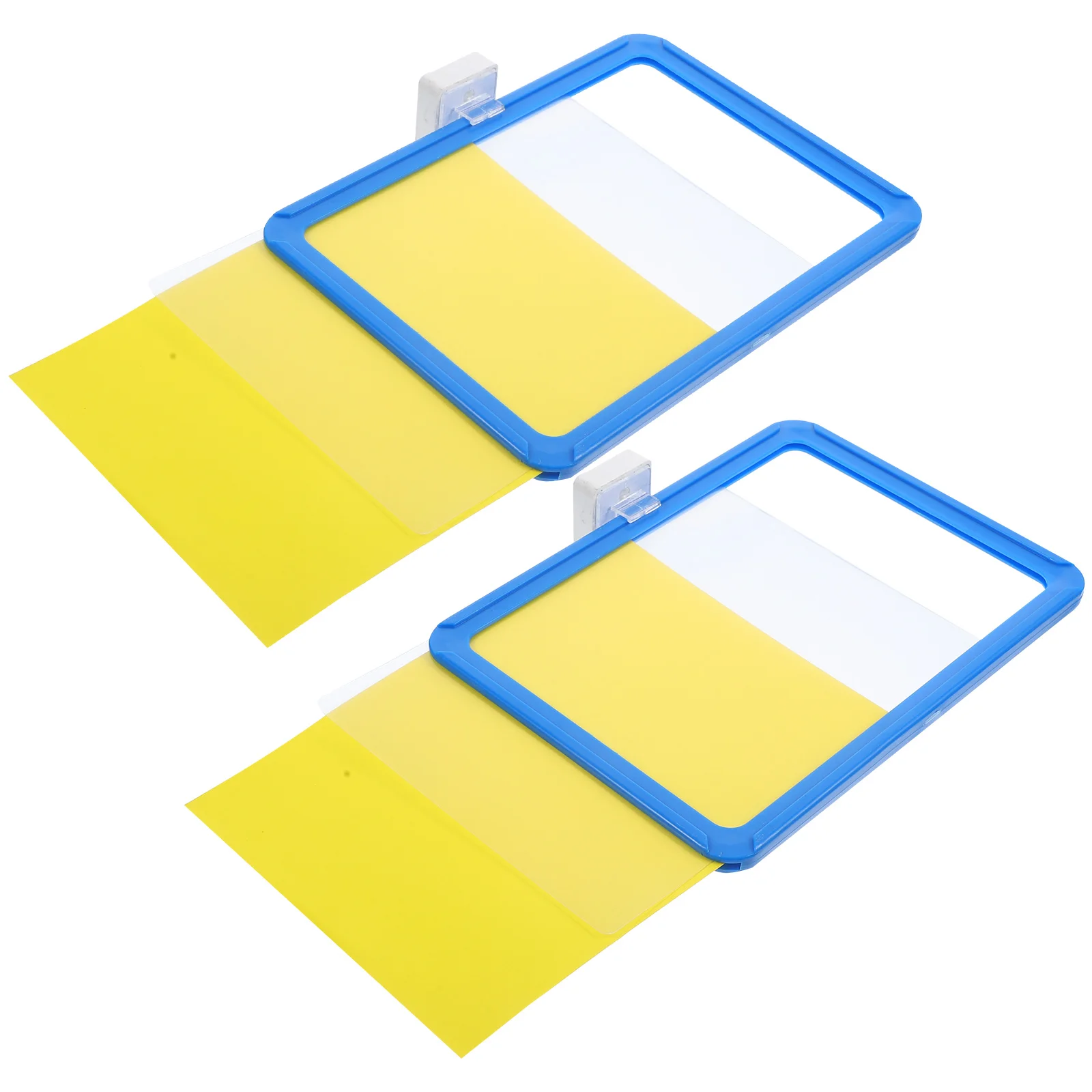 

2PCS Magnetic Identification Plates A5 Blue Frame 1 Magnet Base Supermarket Retail Store Price Labels Fruit Shop Signs