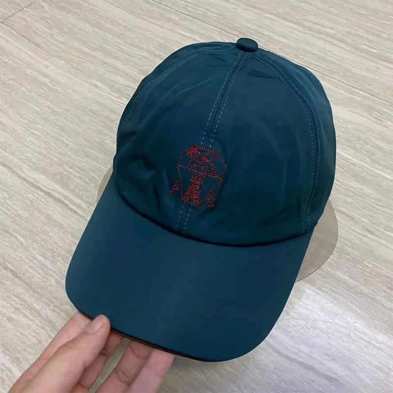 Brune**lo Cucin**li duck tongue cap spring and summer thin section new men and women baseball cap fashion leisure embroidery bre