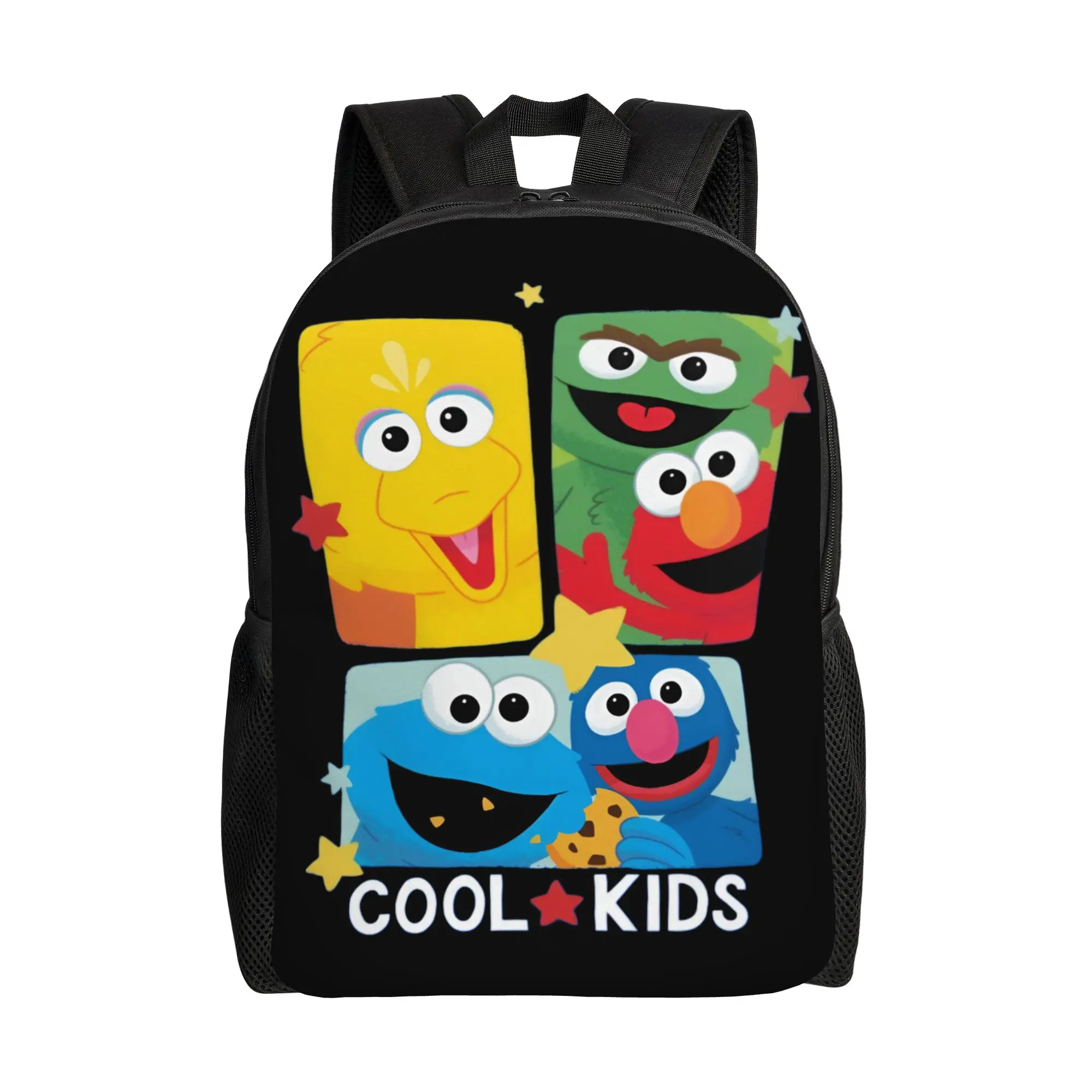 Cookie Monster Backpack for Women Men School College Students Bookbag Fits 15 Inch Laptop Cartoon Bags