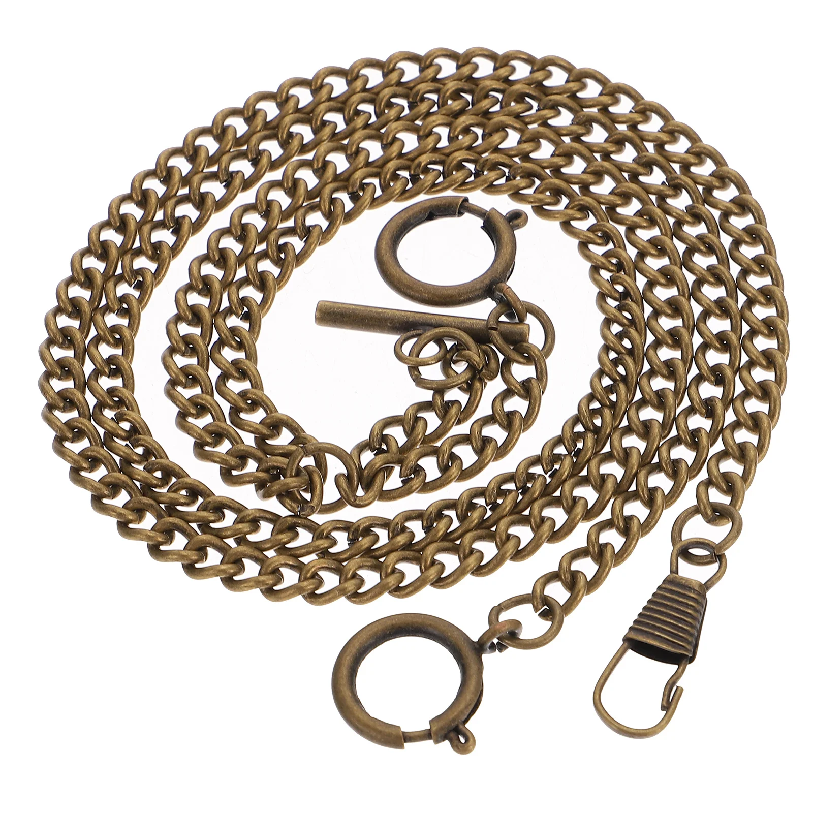 

2Pcs Pocket Watch Chain Metal Vintage Secure for Waistcoat Wallet DIY Clothing Accessories 44cm Men Watch Chain