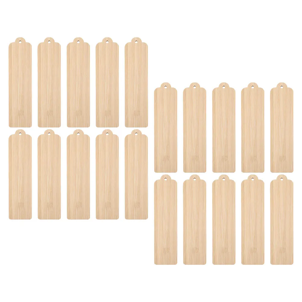 

20 Pcs Blank Bookmark Blanks Adults Bookmarks to Decorate Ornaments DIY Craft Labels Modeling Primary School