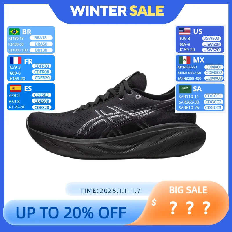 Asics Nimbus 25 Women Running Shoes Tenis Original Cushion Nimbus 25 Women Sneaker Breathable Sport