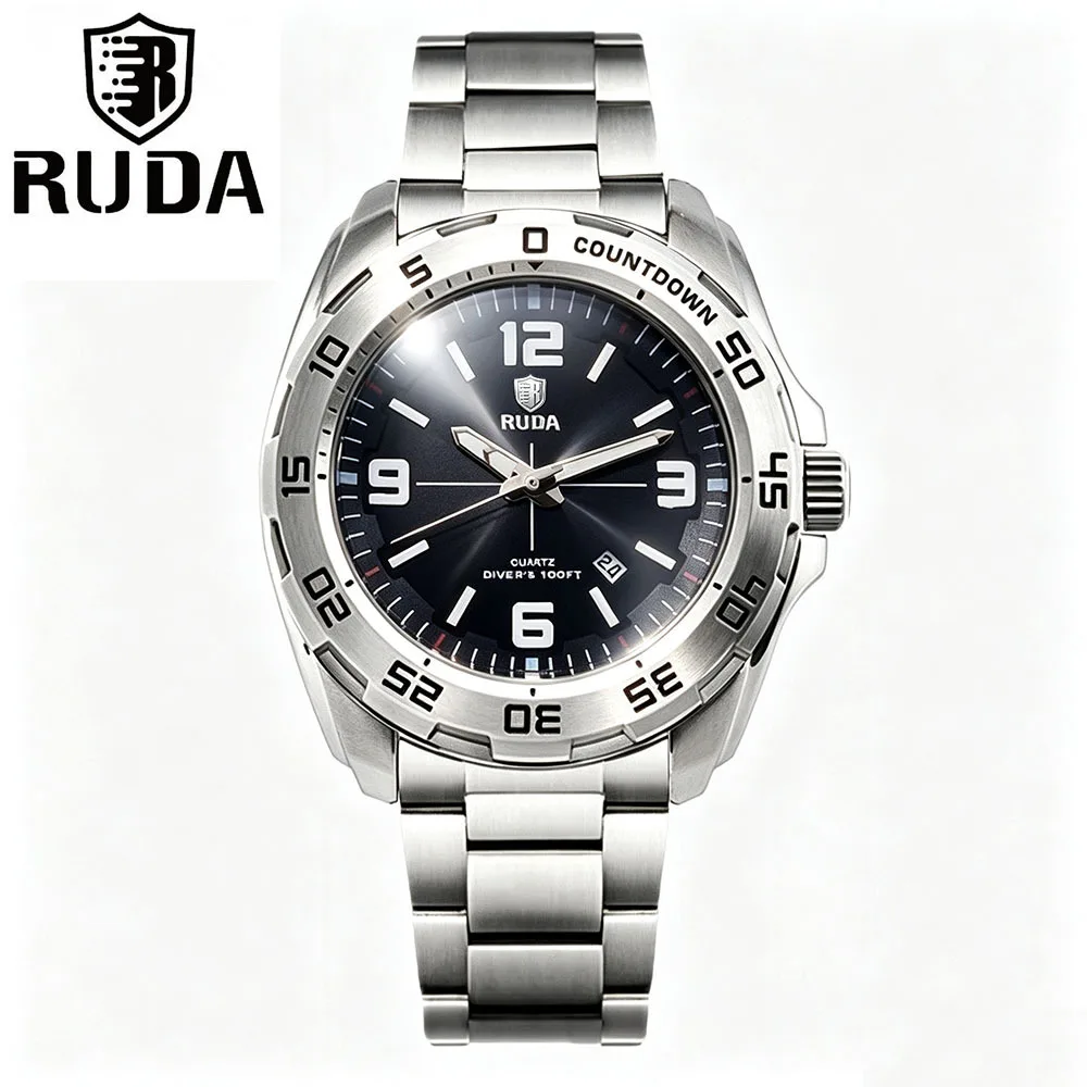 Fashionable Business Men's Quartz Wristwatch, Luminous Waterproof Steel Band Calendar