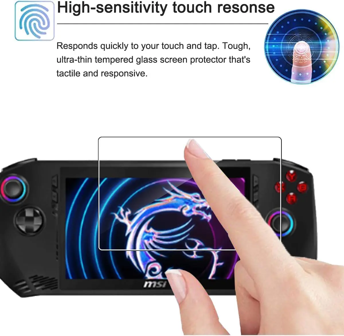 2.5D 9H Tempered Glass Protection For MSI Claw/MSI Claw A1M 7Inch Anti-scratch Screen Protector Film