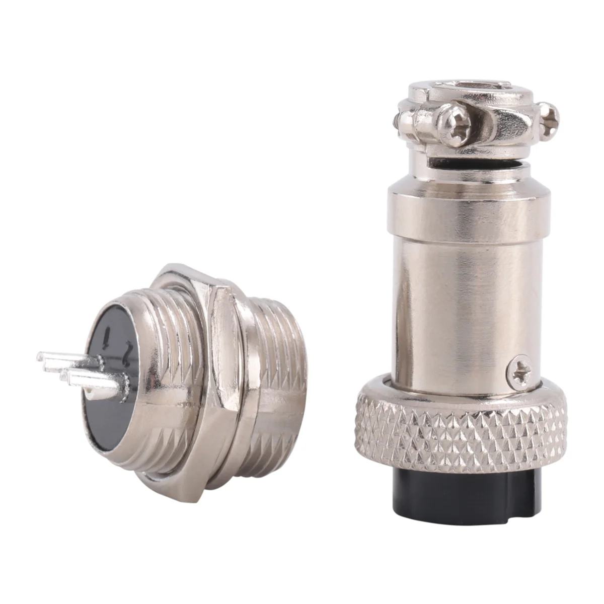 Y14AGX16 Aviation Connector 2-Pin 400V Screw Type Male and Female Butt Cable Connector Aviation Plug Socket Connector