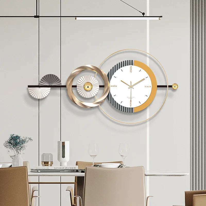 Simple Illuminated Clock Wall Clock Modern Living Room Decoration Grand and Luxurious Home Decoration Clocks Wall Home Decor